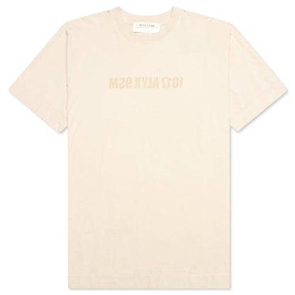 Studded Mirrored Logo Tee - Light Tan