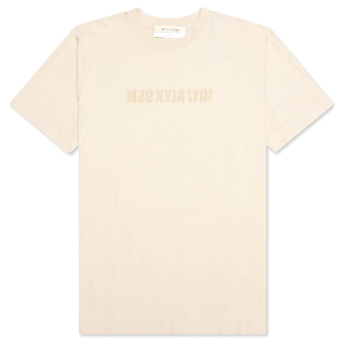 Studded Mirrored Logo Tee - Light Tan