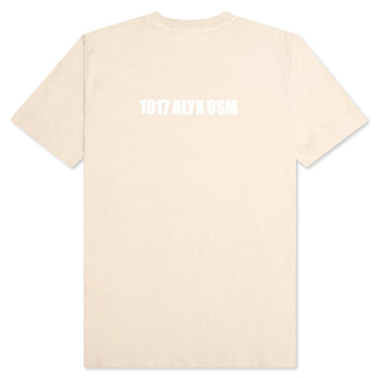 Studded Mirrored Logo Tee - Light Tan