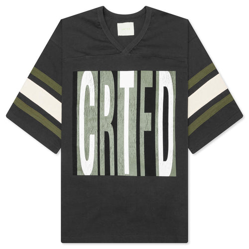 11:11 Football Top - Vintage Black