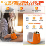 Electric Hand Massager with Acupoint Heated Air Compression(Orange)