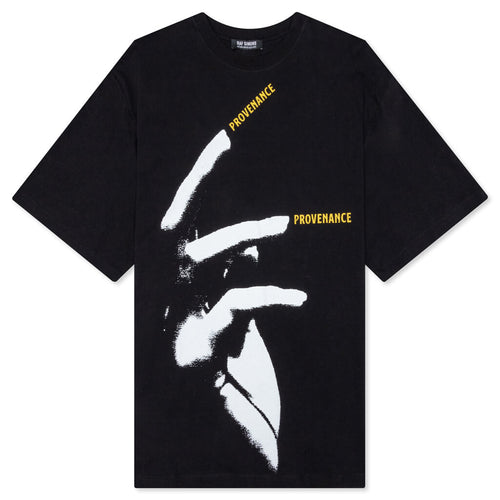 Oversized T-Shirt with Nails Print - Black