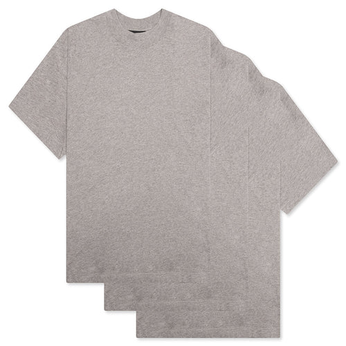 3 Pack Essential Tee - Heather Gray