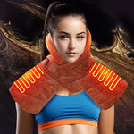 USB Heated Neck Massage Pad with 3-Level Temperature Control(Brown)