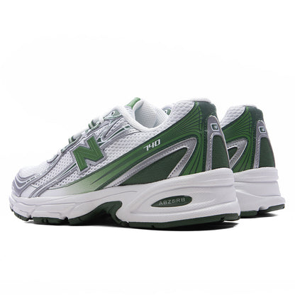 740 - White/Alpine Green/Silver Metallic