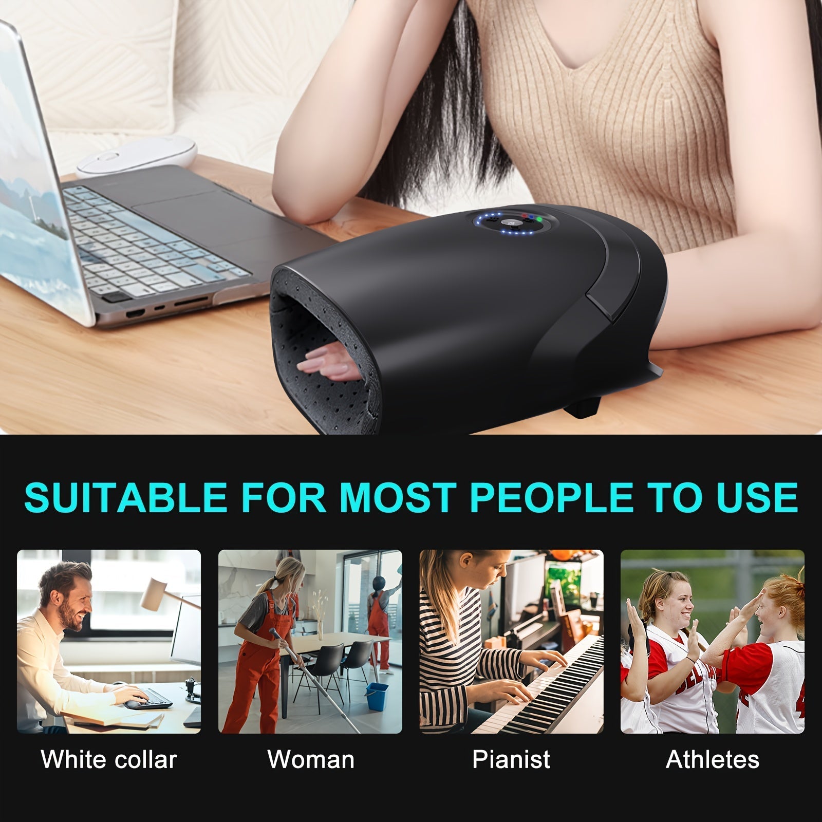 Wireless Electric Hand Massager with Compression