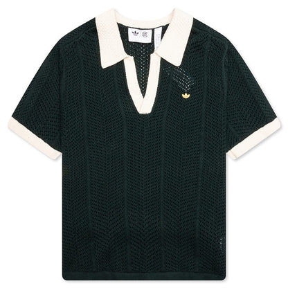 Adidas Originals x CLOT Knit Polo by Edison Chen - Green Night