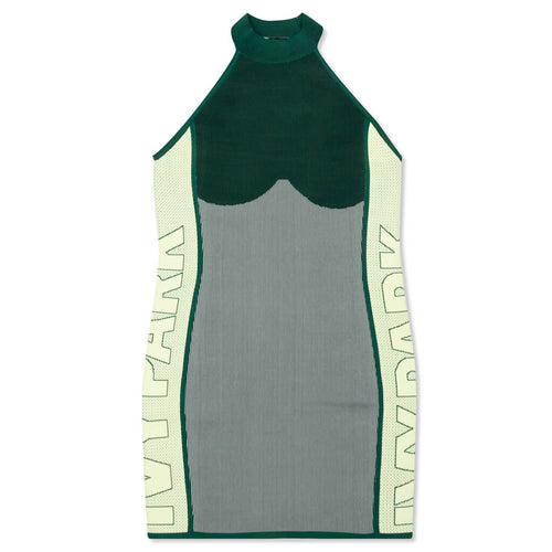 Adidas Originals x Ivy Park Knitted Logo Dress - Dark Green/Green Tint