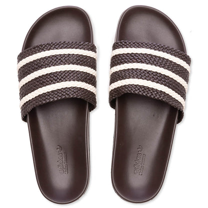 Adidas Originals x Wales Bonner Adilette - Dark Brown/Wonder White/Night Brown