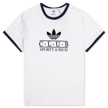Women's Adidas x Sporty & Rich T-Shirt - Core White/Night Navy