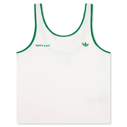 Women's Adidas x Sporty & Rich Tank Top - Off White/Green