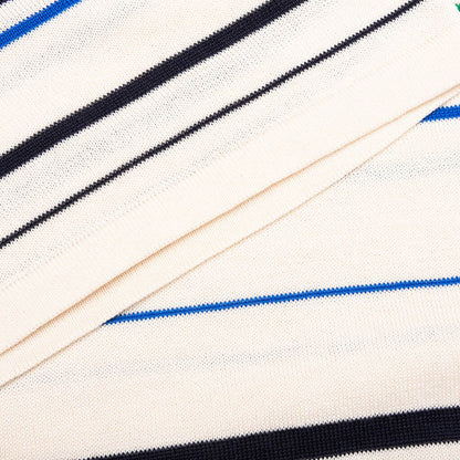 Adidas x Wales Bonner Knit Polo - Wonder White/Green/Blue Bird