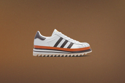 Adidas Originals x CLOT by Edison Chen Superstar 'Coffee' - Footwear White/Coffee/Unity Orange