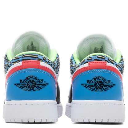 Air Jordan 1 Low CD (GS) - Black/Lt Fusion Red/White