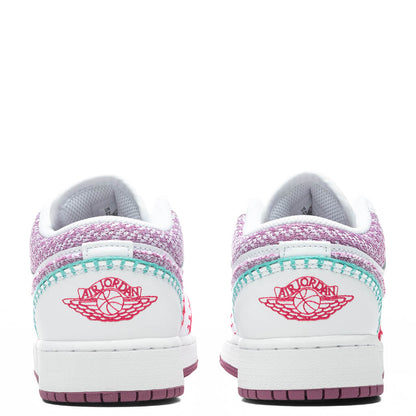 Air Jordan 1 Low SE (GS) - White/Light Bordeaux/Rush Pink