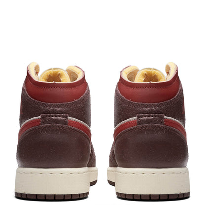 Air Jordan 1 Mid SE (GS) - Coconut Milk/Varsity Red/Dark Pony