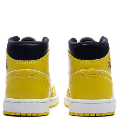 Women's Air Jordan 1 Mid - White/Vivid Sulfur/Black