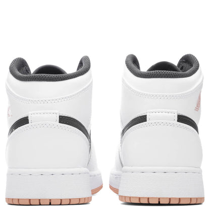 Air Jordan 1 Mid (GS) - White/Anthracite