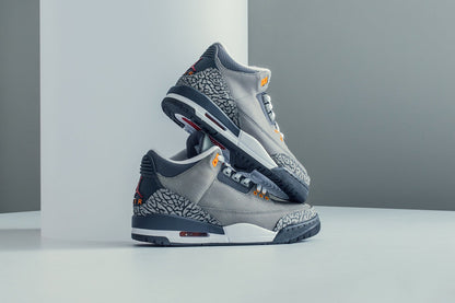 Air Jordan 3 Retro (GS) "Cool Grey" - Silver/Sport Red