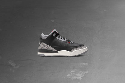 Air Jordan 3 Retro (PS) 'Black Cement' - Black/Fire Red/Cement Grey/Summit White