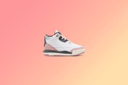 Air Jordan 3 Retro (TD) 'Vintage Floral' - White/Anthracite/Red Stardust