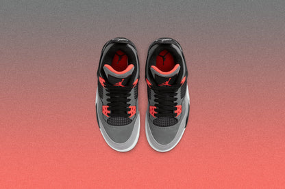 Air Jordan 4 Retro 'Infrared' (GS) - Dark Grey/Infrared 23/Black Cement Grey