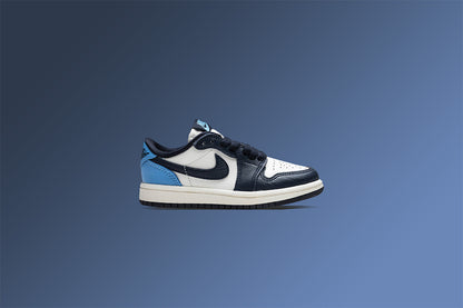 Air Jordan 1 Low OG 'Obsidian' (PS) - Obsidian/University Blue/Sail