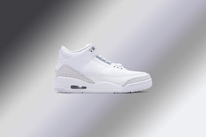 Air Jordan 3 Retro 'Pure Money' - White/Metallic Silver