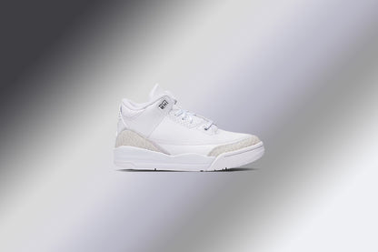 Air Jordan 3 Retro 'Pure Money' (PS) - White/Metalic Silver