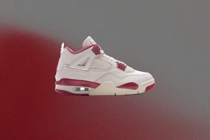 Women's Air Jordan 4 Retro 'Valentine's Day' - Pale Ivory/Sierra Red/Tough Red