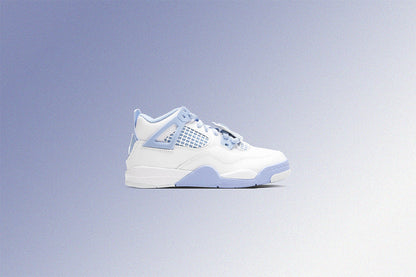 Air Jordan 4 Retro  'Aluminum' (PS) - White/Aluminum/Blue Tint/Oil Green