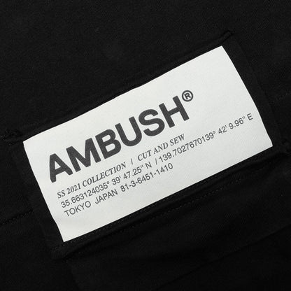 Waist Pocket Jersey T-Shirt - Black/White