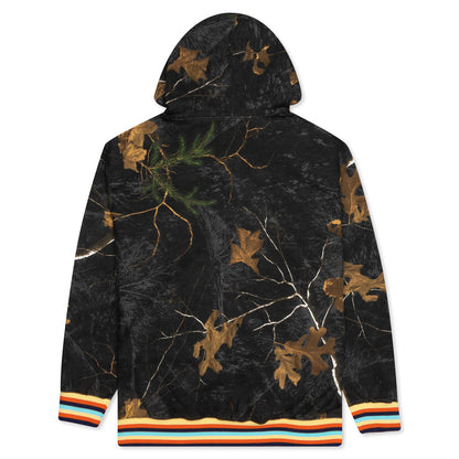 Awake Blocked Logo Hoodie with Stripe Rib - Real Tree