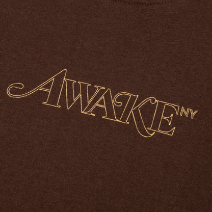 Awake Classic Outline Logo S/S Tee - Brown