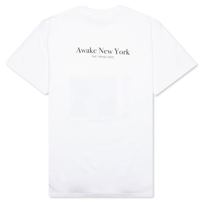 Awake Classic Outline Logo S/S Tee - White