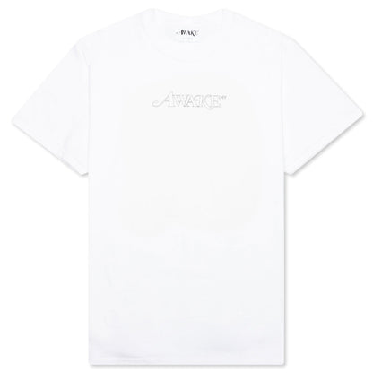 Awake Classic Outline Logo S/S Tee - White