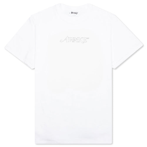 Awake Classic Outline Logo S/S Tee - White