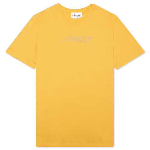 Awake Classic Outline Logo S/S Tee - Mustard