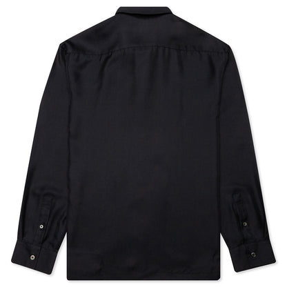 Awake Flowers Silk Shirt - Black