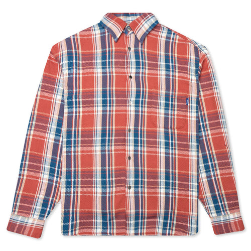 Awake Heavyweight Barbed Wire Back Flannel - Rose