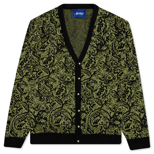 Awake Paisley Cardigan - Black