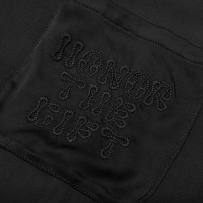 B-Summer Blanket Stitch Woven Shirt - Black