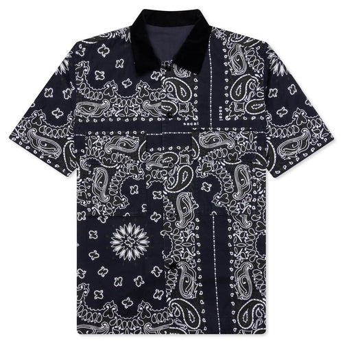 Bandana Print Shirt - Navy