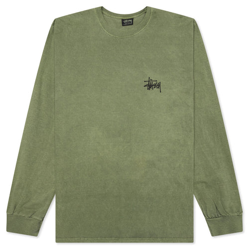 Basic Stussy Pig. Dyed L/S Tee - Olive