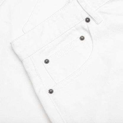 Berry Wide Denim Short - Washed White