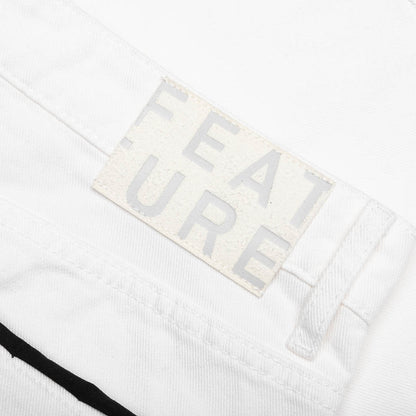 Berry Wide Denim Short - Washed White