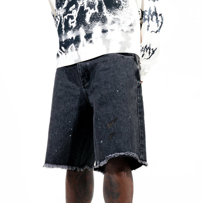 Berry Wide Denim Short - Vintage Black