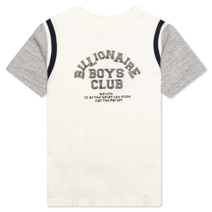 BB Kids League S/S Knit - Whisper White