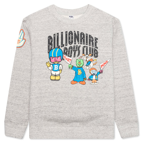 BB Kids Varsity Arch Crew - Heather Grey