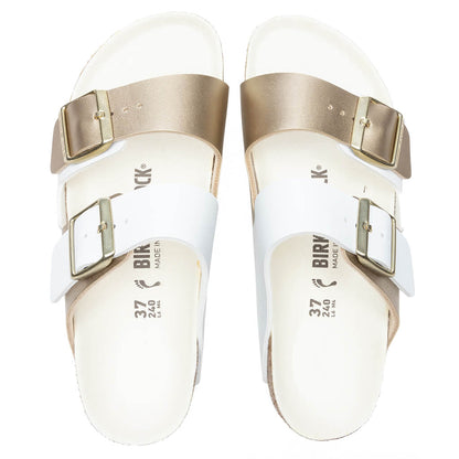 Women's Narrow Arizona Split Birko-Flor - White/Gold